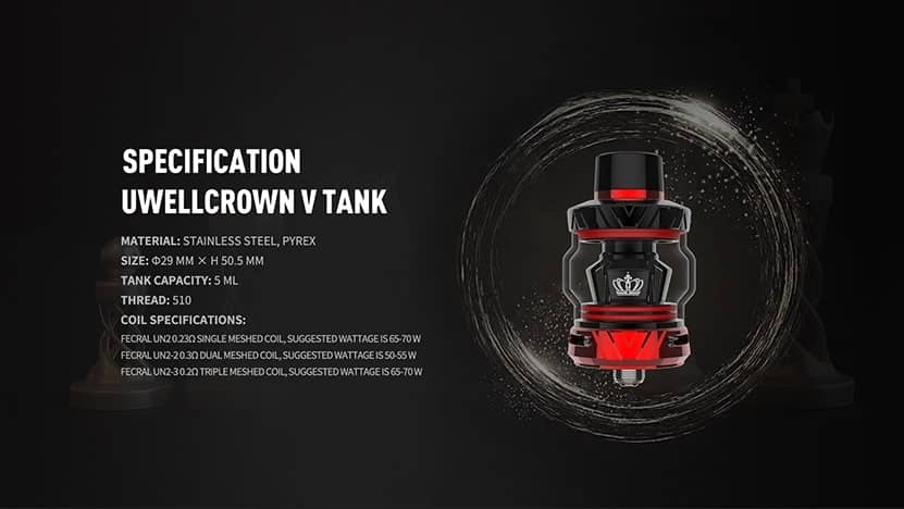 Uwell Crown 5 CRC Edition Specs