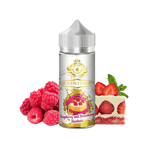 Raspberry & Strawberry Shortcake 100ml for 120ml by Queen Of The Drips
