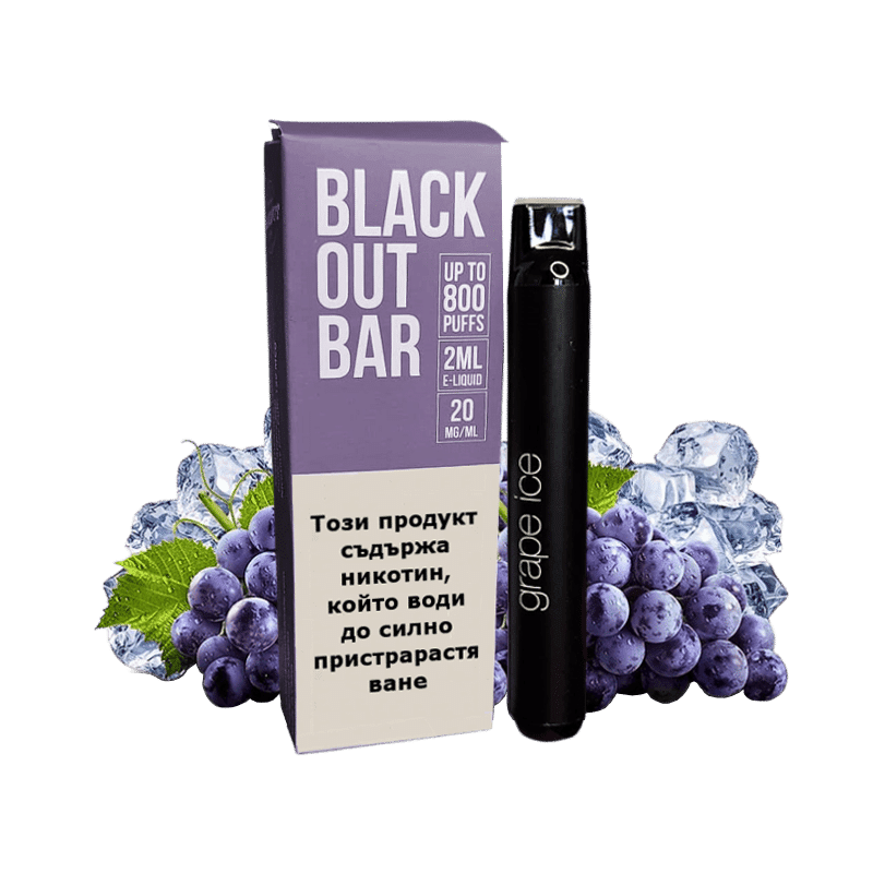 Blackout Bar Grape Ice Vape 500mAh 2ml 20mg 800 Puffs