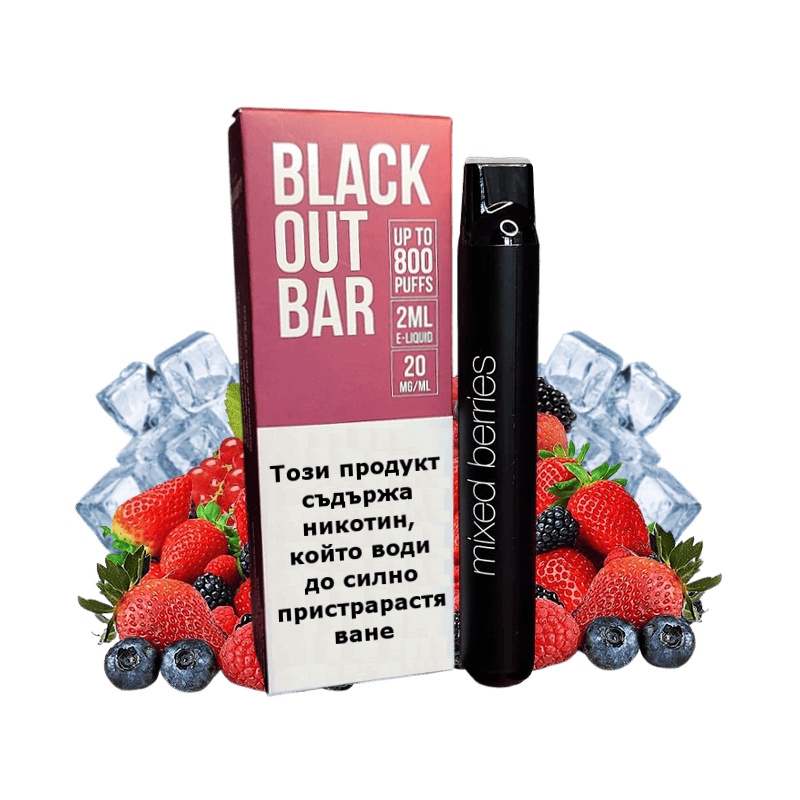 Blackout Bar Mixed Berries Ice Vape 500mAh 2ml 20mg 800 Puffs