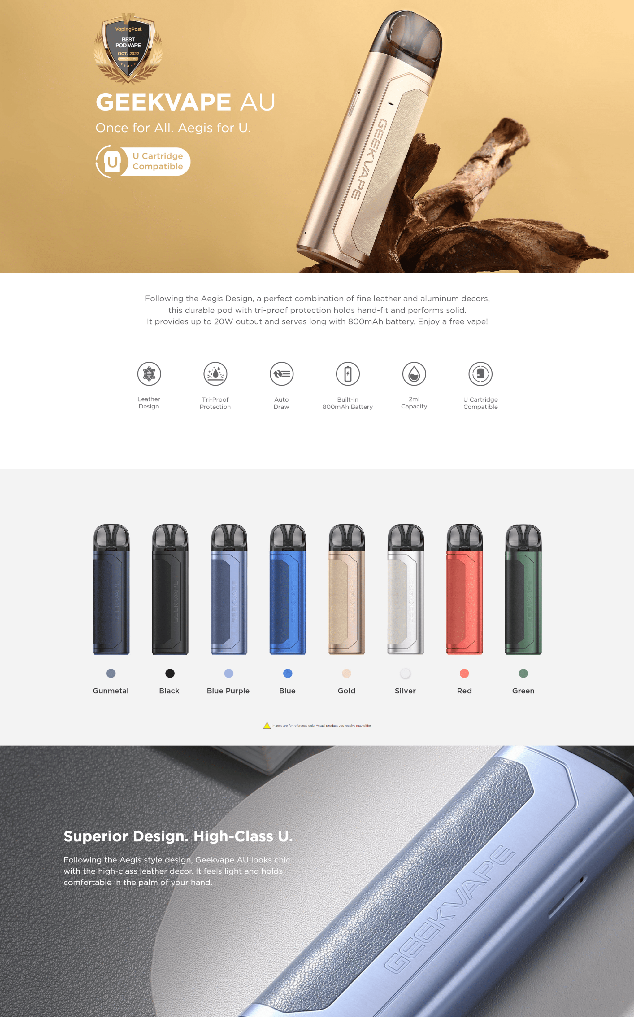 Geekvape Aegis U Kit Pod 2ml 20W 800mAh Banner