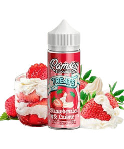 Treats Strawberries Cream 100ml for 120ml by Ramsey E-Liquids