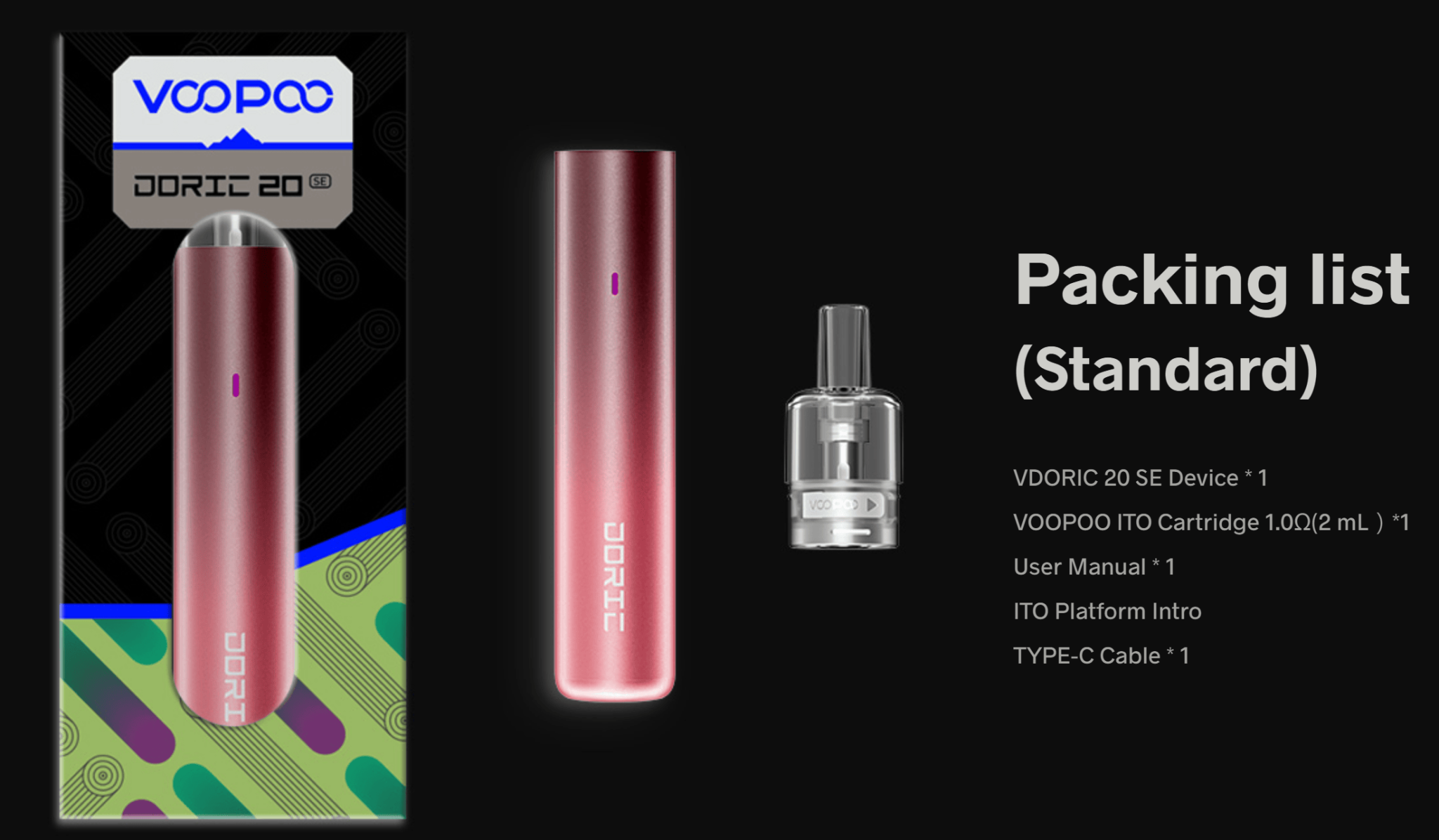 VooPoo Doric 20 SE Kit 18W 1200mah Banner9