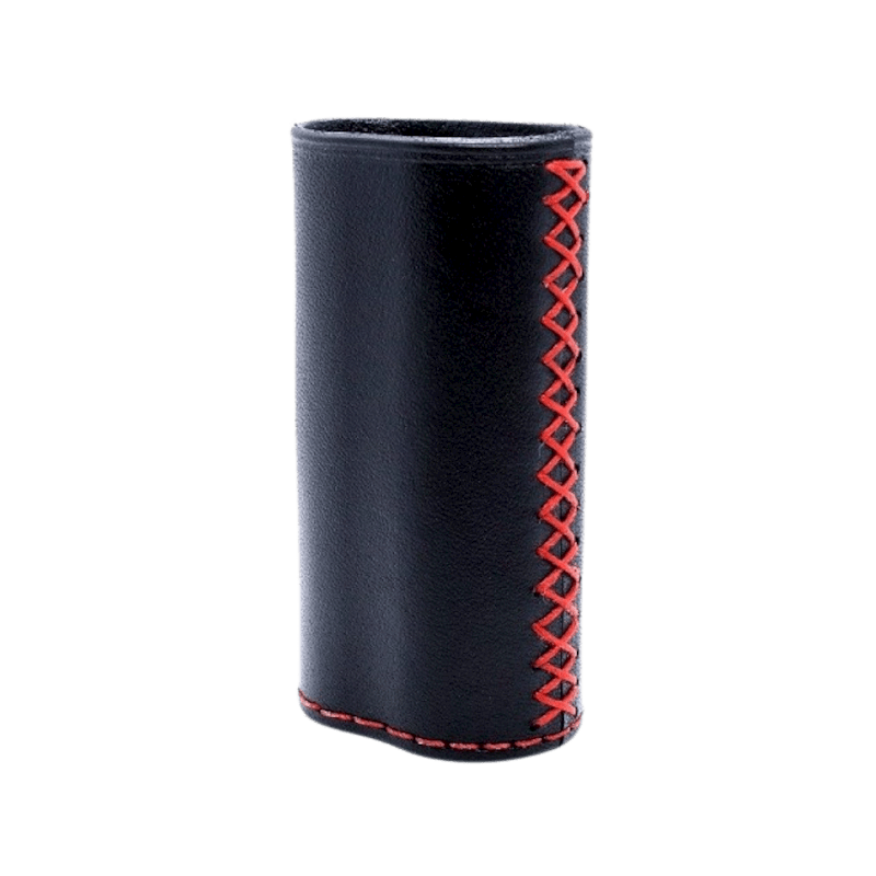 Leather Sleeve for Dani Micro By Leather Sleeves Black Red Sawing_