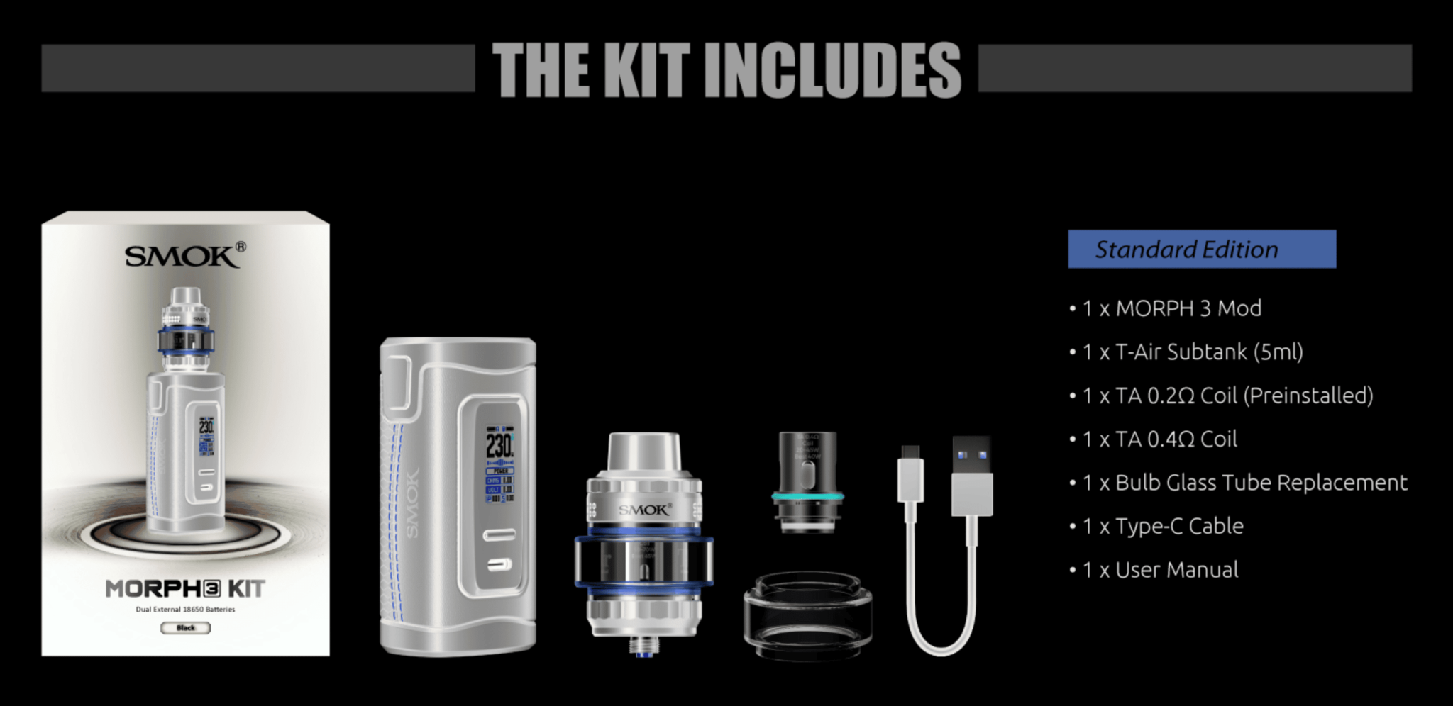 Smok Morph 3 230W Kit Package