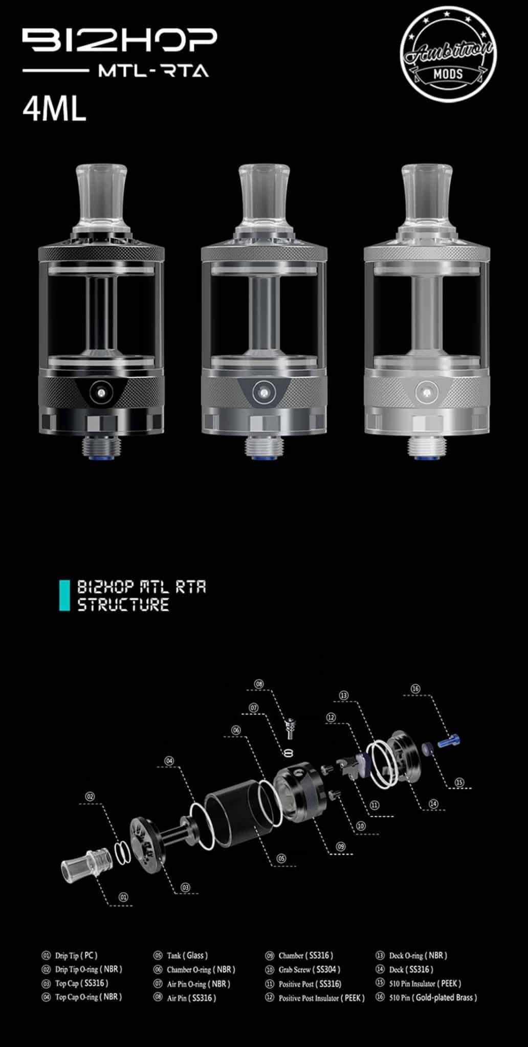 Ambition Mods Bi2hop MTL RTA 22mm 4ml Banner1