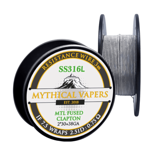 Mythical Vapers MTL Fused Clapton SS316L Wire (2*30+38GA) 3m