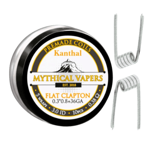 Mythical Vapers Kanthal A1 Flat Clapton Coils (0.30.8+36GA) Ø3.0mm ~0.38 10pcs