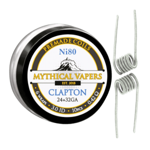 Mythical Vapers Ni80 Clapton Coils (24+32GA) Ø3.0mm ~0.42Ω 10pcs