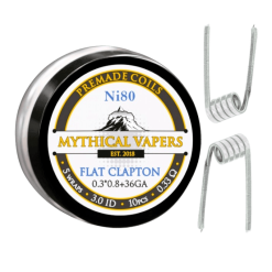 Mythical Vapers Ni80 Flat Clapton (0.3*0.8+36GA) Ø3.0mm ~0.33 10pcs