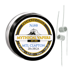 Mythical Vapers Ni80 MTL Clapton (28+38GA) Ø2.5mm ~1.06 10pcs