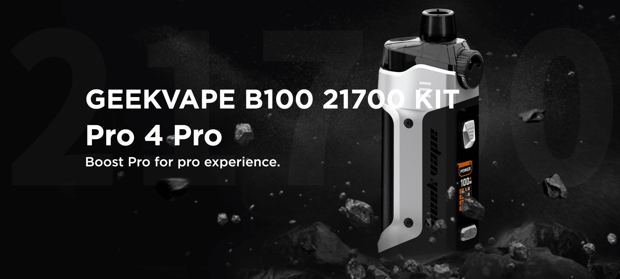 Geek Vape Aegis Boost Pro 2 (B100) 6ml 100W 21700 Pod Mod Kit Banner1