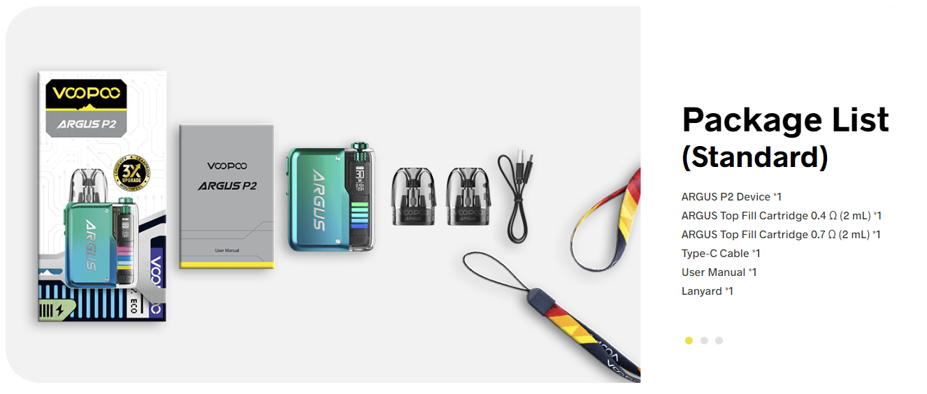 Voopoo Argus P2 Pod Kit Banner10