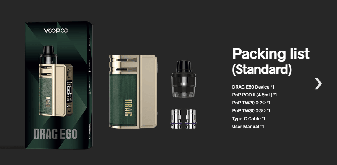 Voopoo DRAG E60 Kit Banner10