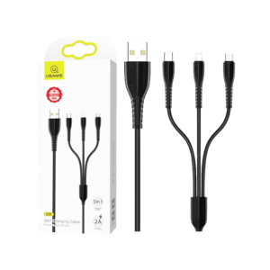 Usams 3IN1 USB Fast Charging Cablе Black