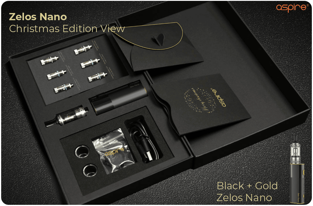 Aspire Zelos Nano Special Edition Kit Black Gold Banner