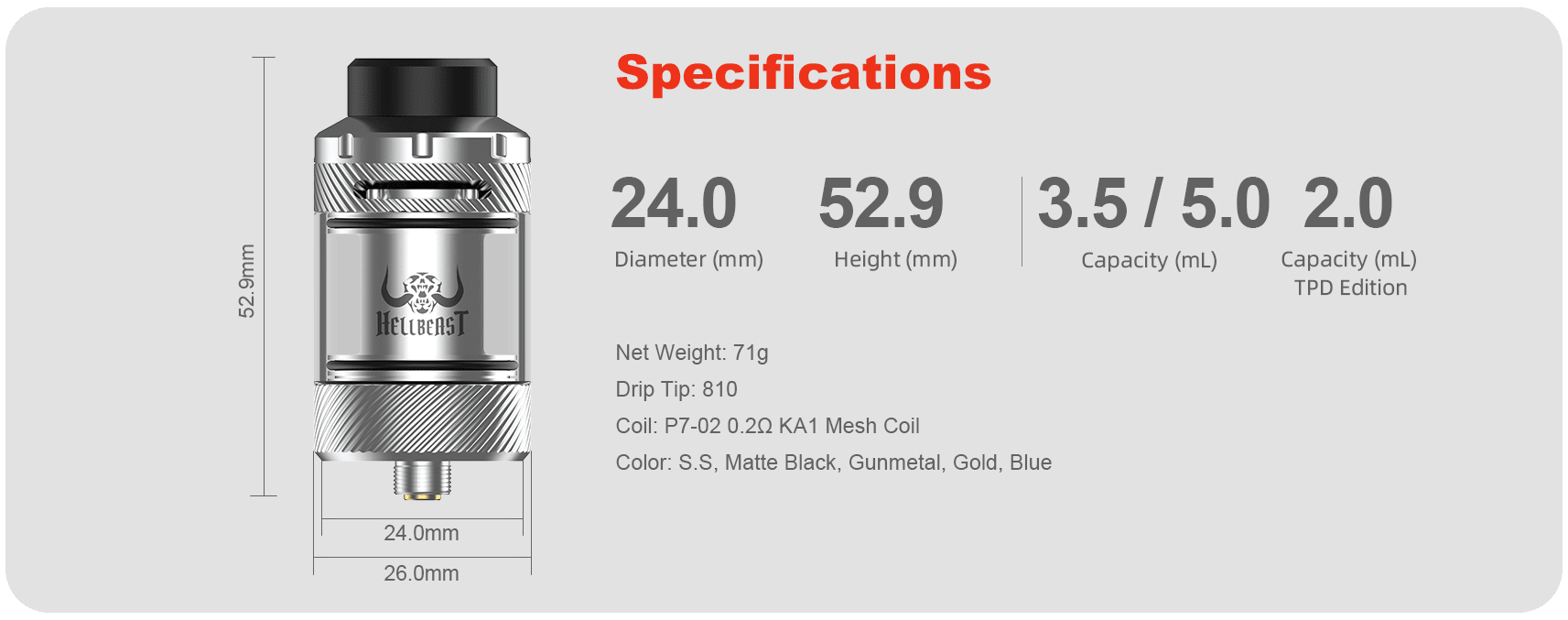Hellvape Hellbeast 2 Subohm Tank 3.5ml & 5ml Banner3