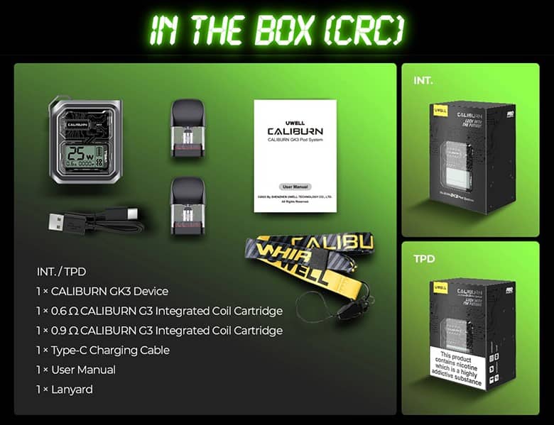 Uwell Caliburn GK3 Pod Kit 2ml 25W 900mAh Banner5