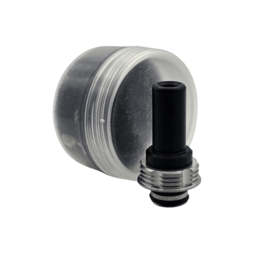 THC Tauren Elite MTL Long Drip Tip Silver Black