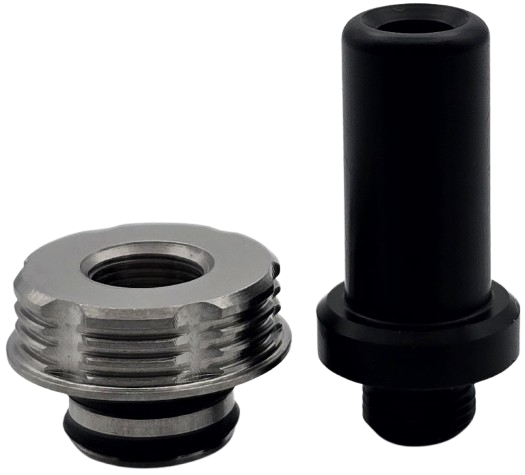 THC Tauren Elite MTL Long Drip Tip Silver Black Banner2