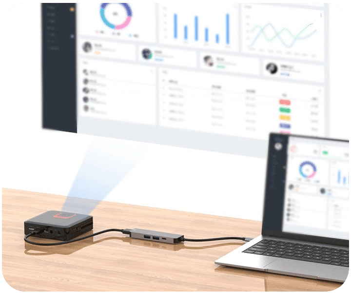 4 in 1 Portable Docking Station USB C with 4K Ultra HD 2X USB 3.0 Power Delivery 100W PD USB Port Banner4