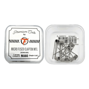 Fumytech Ni80 Micro Fused Clapton MTL Coils 7 Warps Ø2.5mm Single 0.88Ω 10pcs