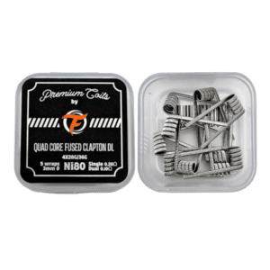 Fumytech Ni80 Quad Core Fused Clapton DL Coils 5 Warps Ø3.0mm Single 0.20Ω Dual 0.10Ω 10pcs