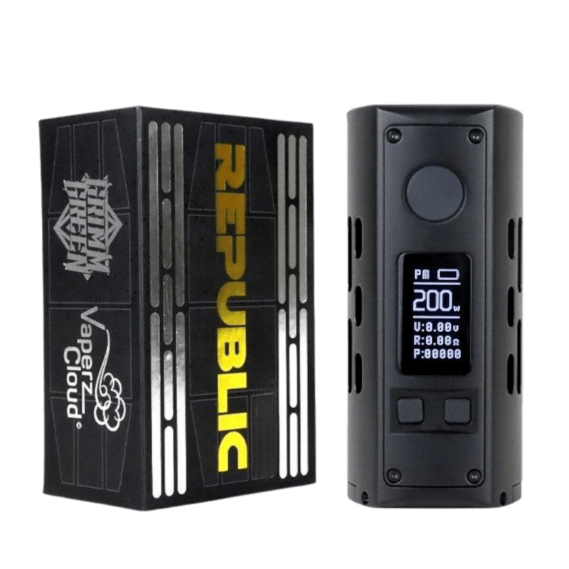 Republic Dual Squonk Box Mod by Vaperz Cloud x Grimm Green Banner6