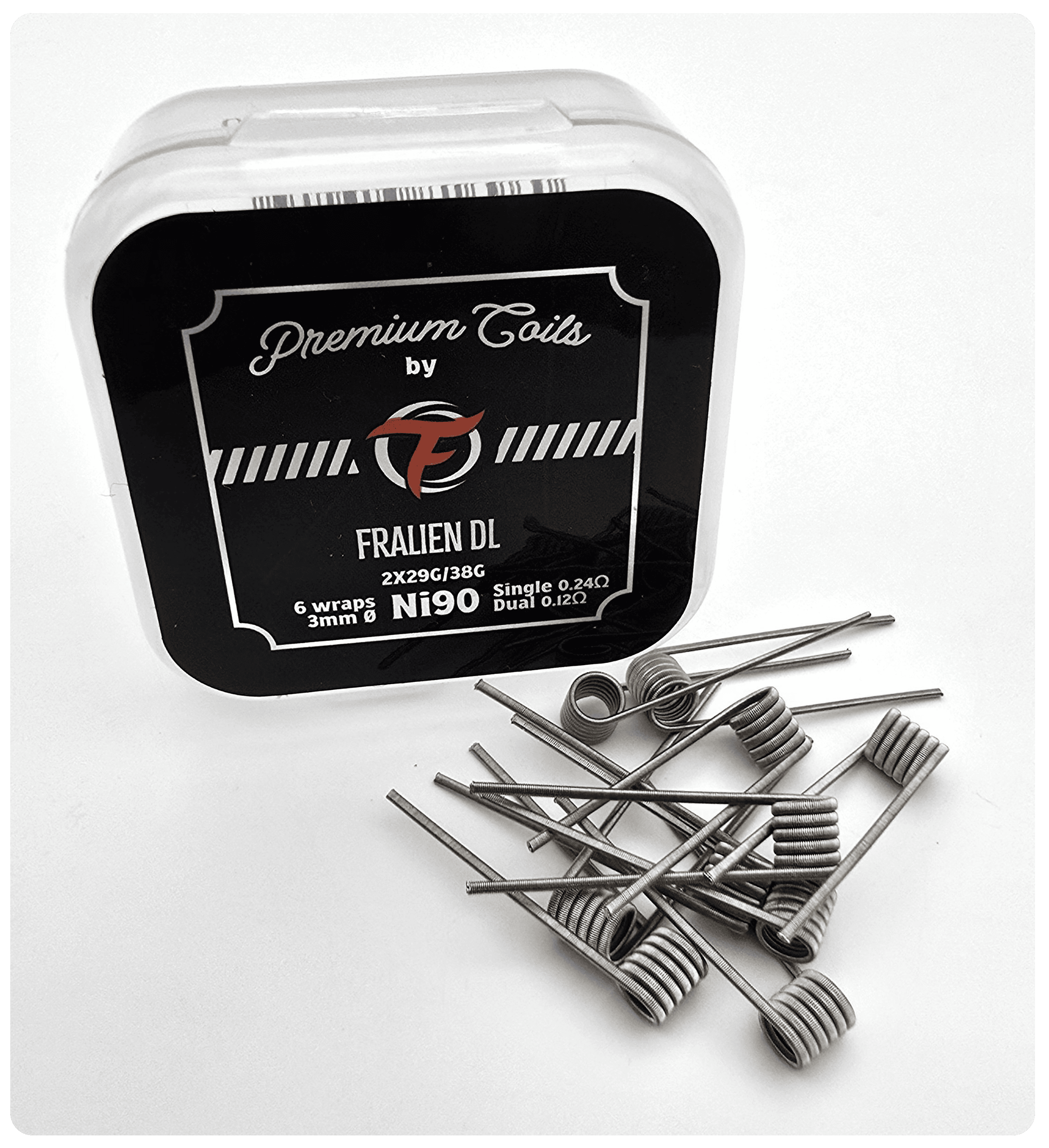 Fumytech Ni90 FRALIEN DL Coils 6 Warps Ø3.0mm Single 0.24Ω Dual 0.12Ω 10pcs Banner