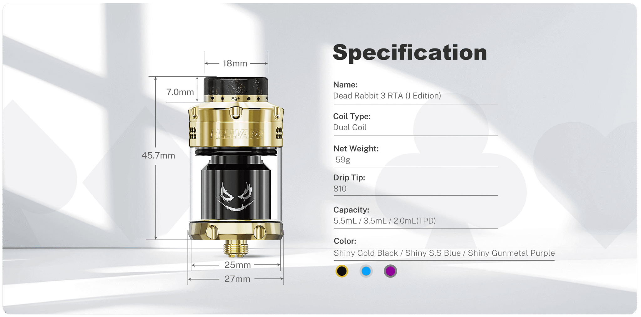 Hellvape Dead Rabbit v3 RTA 5.5ml J Edition 2025 Banner 4