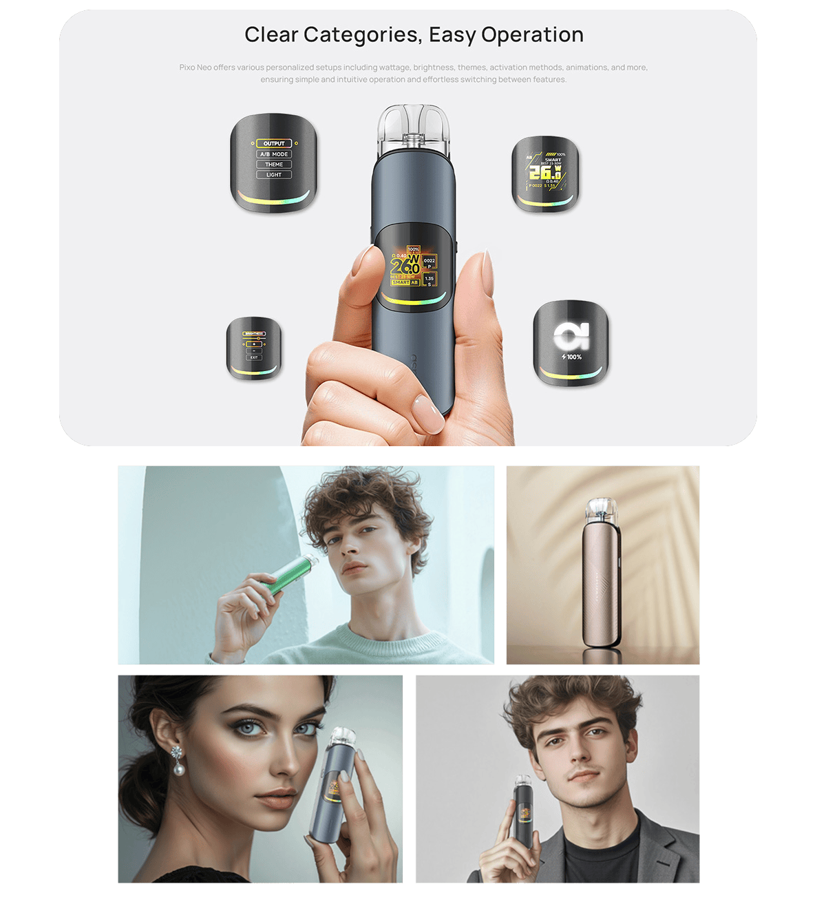 Aspire Pixo Neo Pod Kit 3ml 1300mAh Banner4