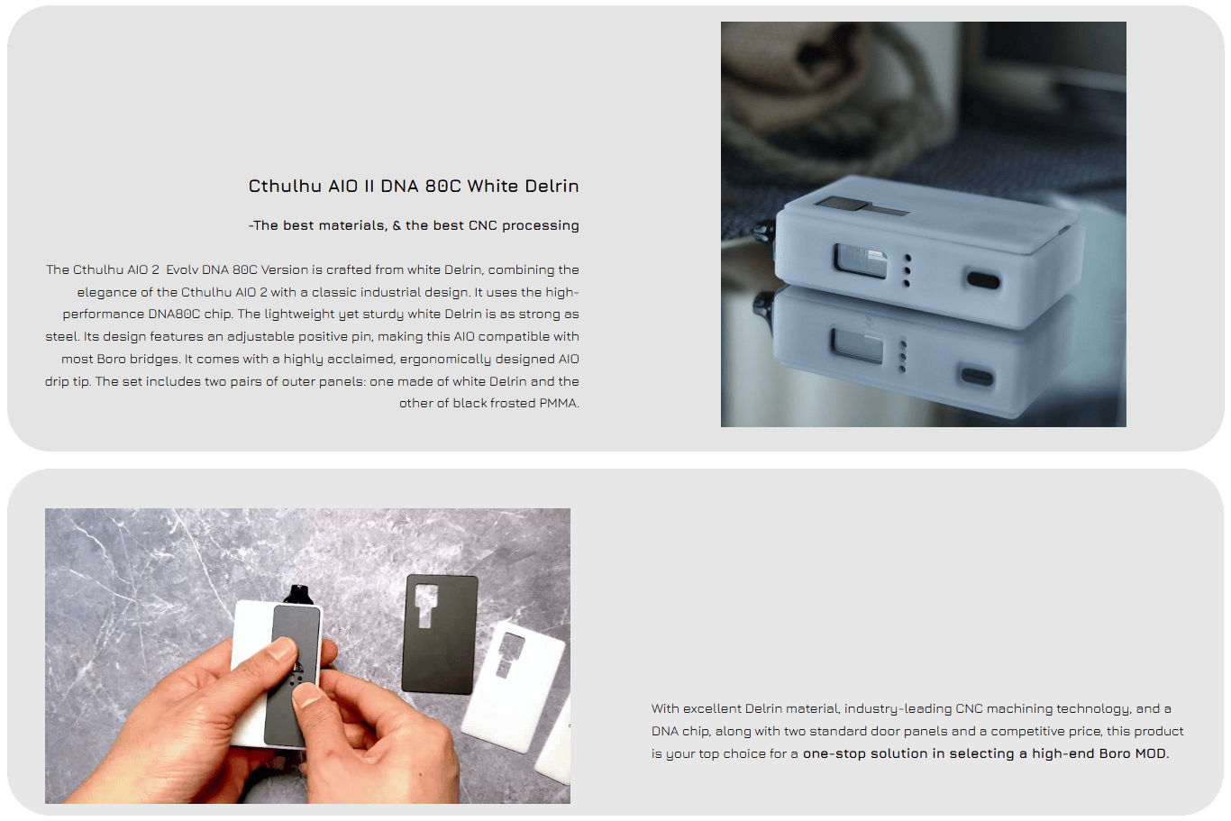 Cthulhu RBA AIO 2 Kit DNA80C 18650 White Delrin by Cthulhu Mod Banner2