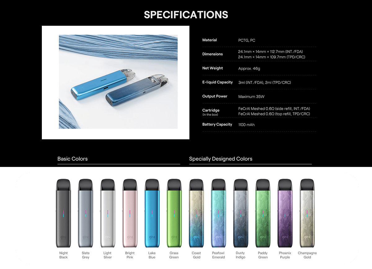Uwell Caliburn G4 Mini Pod Kit 3ml 35W 1100mah Banner2