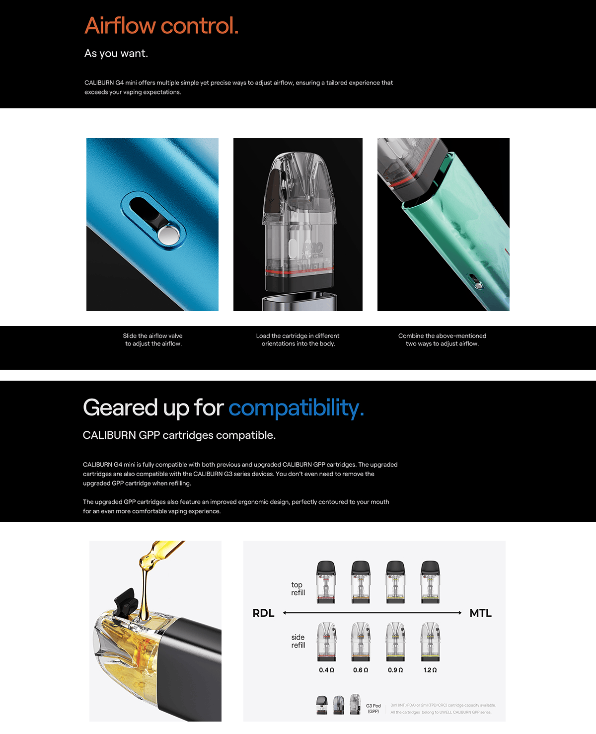 Uwell Caliburn G4 Mini Pod Kit 3ml 35W 1100mah Banner4