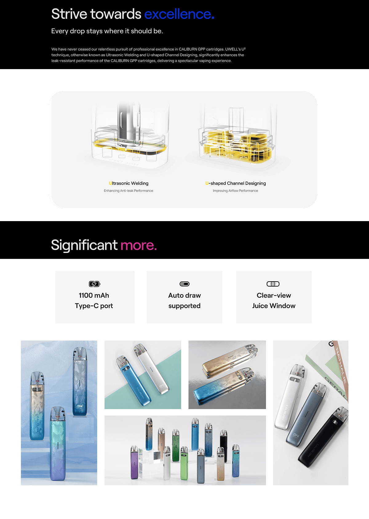 Uwell Caliburn G4 Mini Pod Kit 3ml 35W 1100mah Banner5