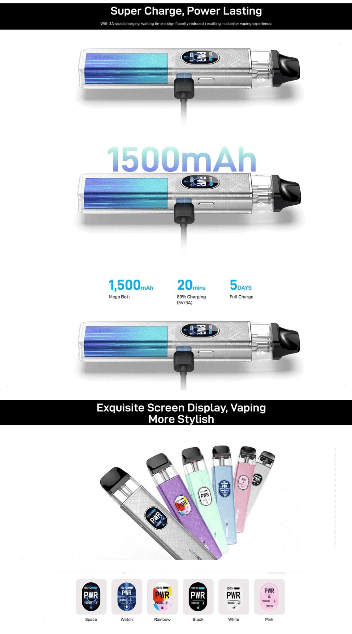 Vaporesso Xros 5 Kit 1500mAh 3ml Banner4