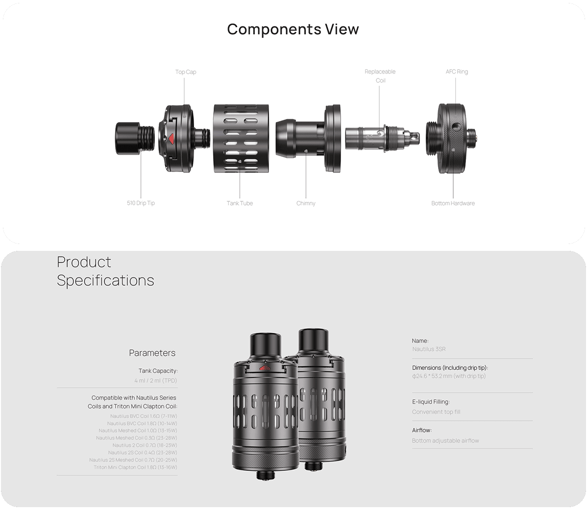 Aspire Nautilus 3SR Tank 4ml 24mm Banner3