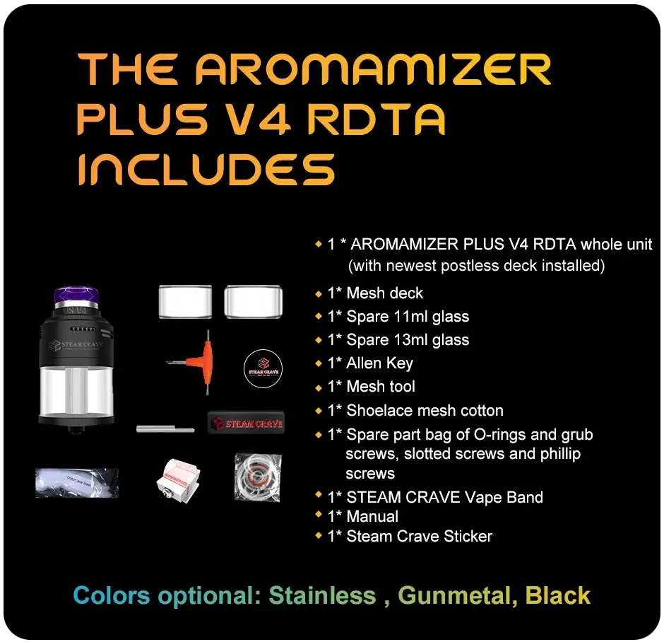Steam Crave Aromamizer Plus V4 RDTA 13ml 30mm Banner8