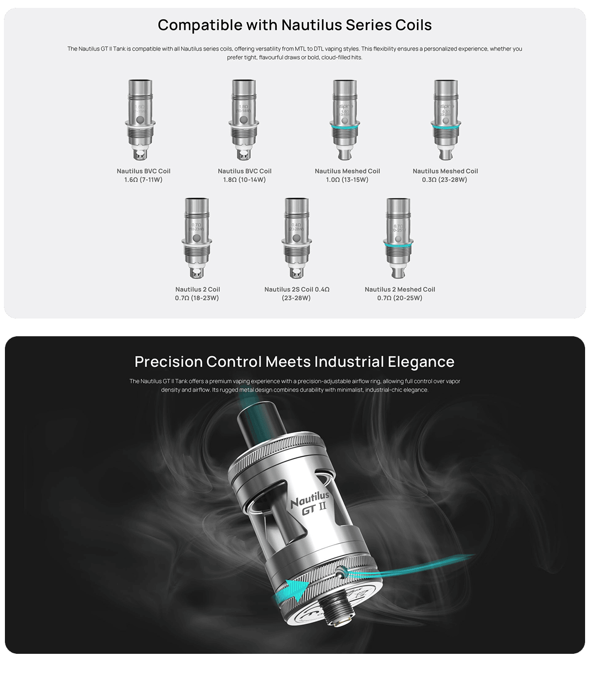 Aspire Nautilus GT 2 Tank 4.5ml 25mm Banner4