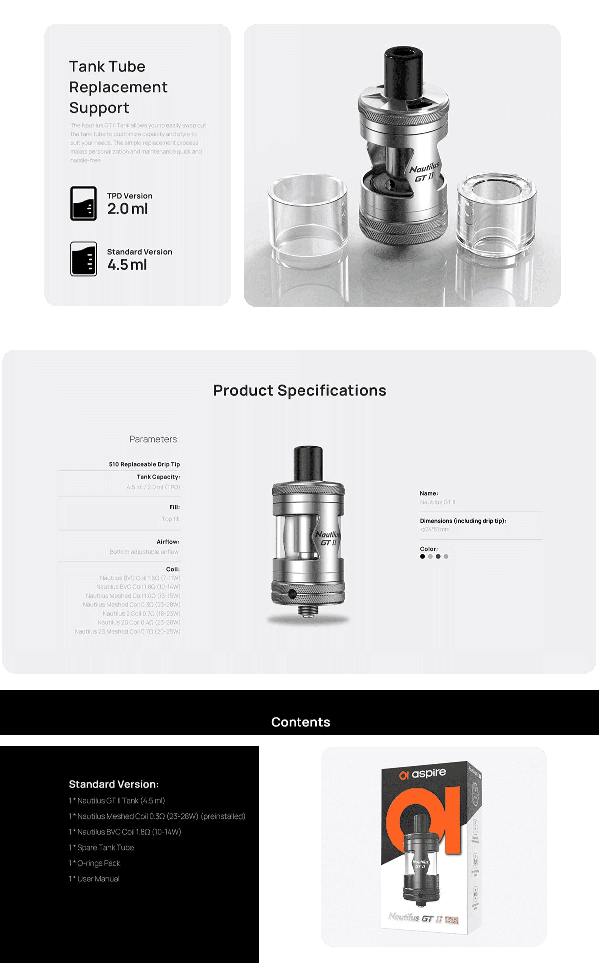 Aspire Nautilus GT 2 Tank 4.5ml 25mm Banner5
