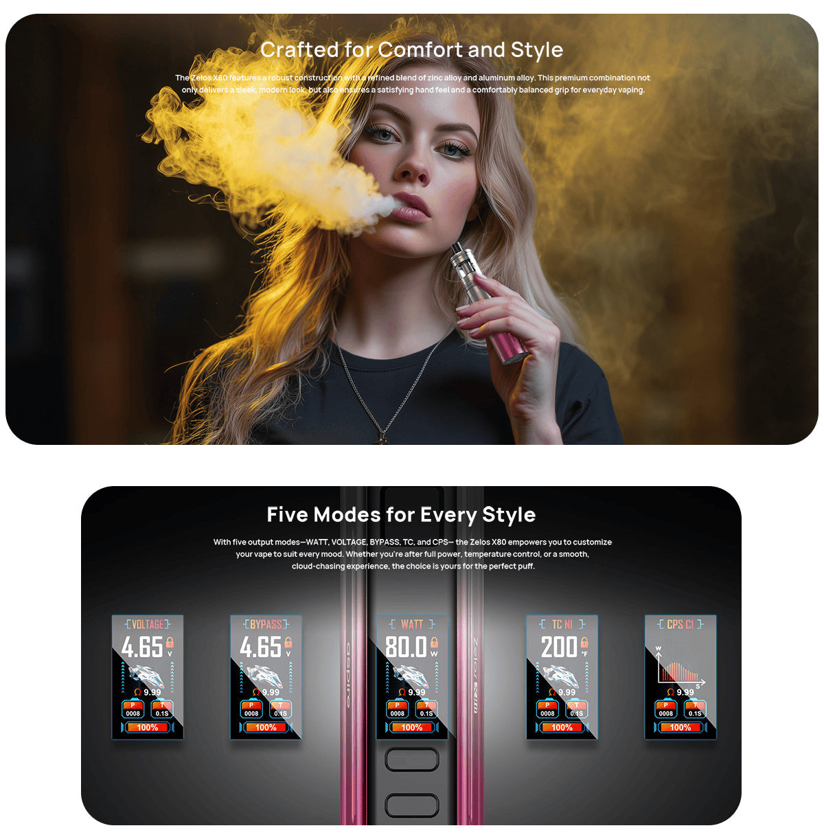 Aspire Zelos X80 18650 Box Mod Banner2