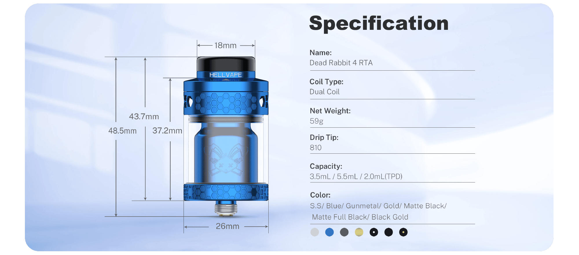 Hellvape Dead Rabbit 4 RTA 5.5ml Banner2