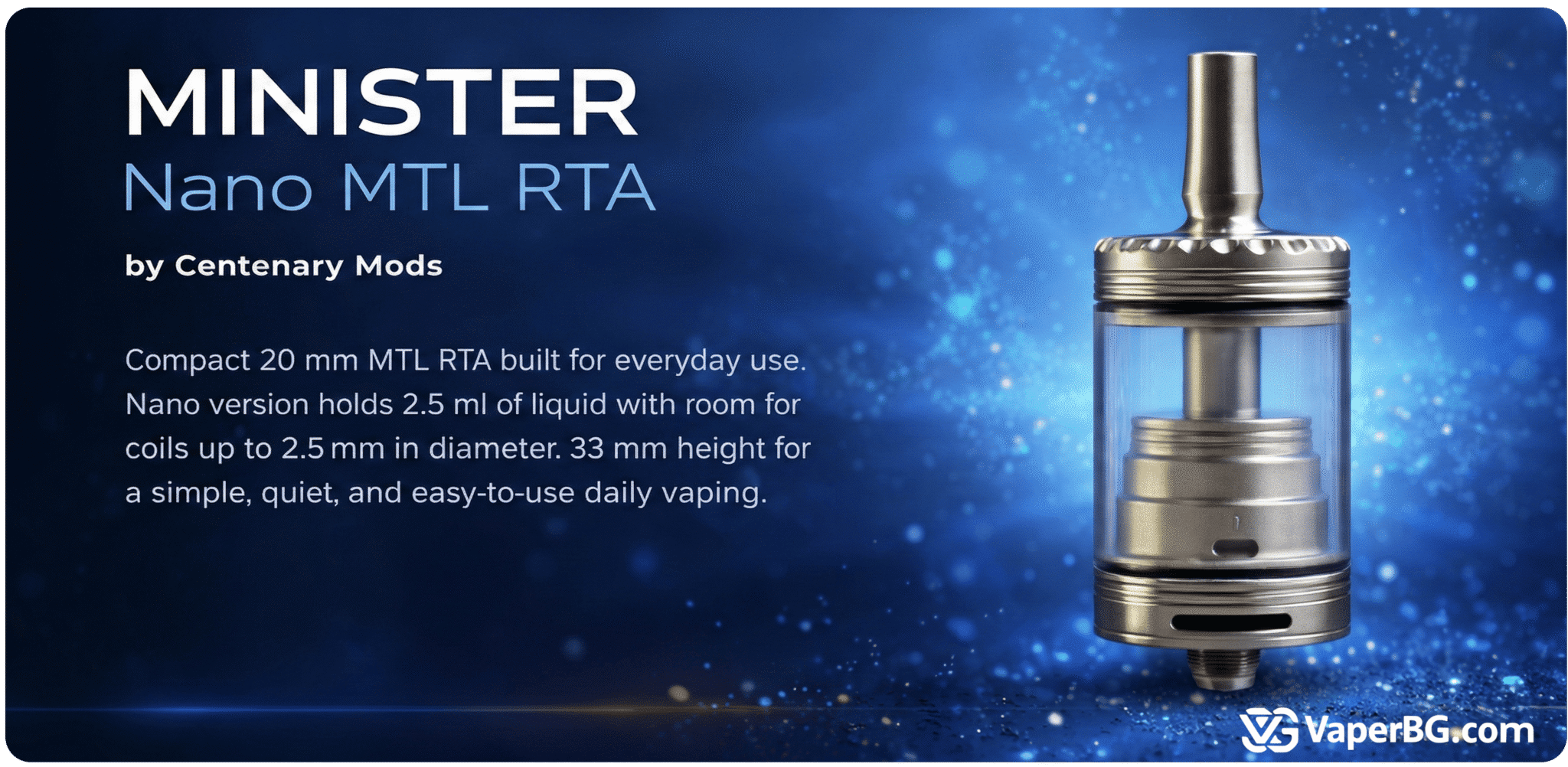 Minister MTL RTA Nano by Centenary Mods Banner1