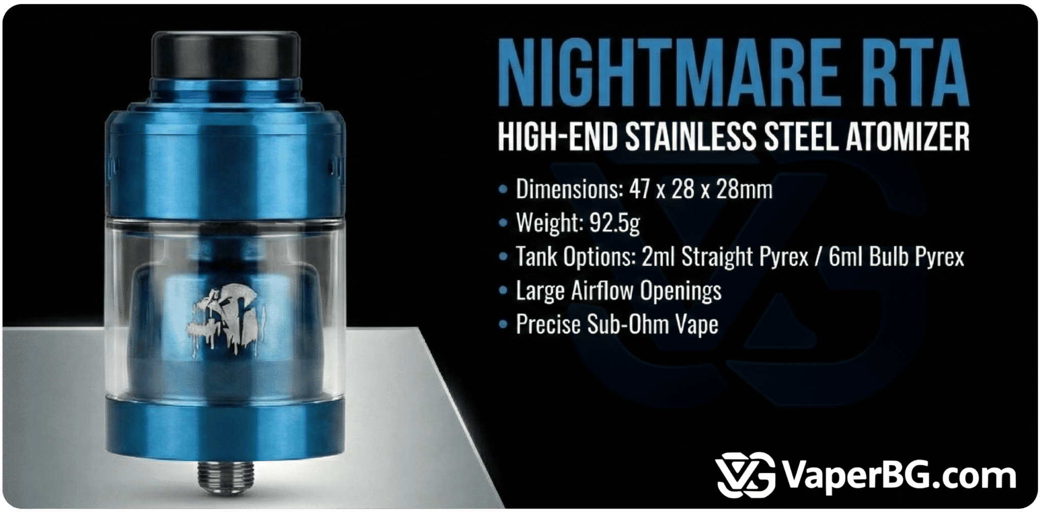 Nightmare RTA 28mm Electric Blue by Suicide Mods Banner1