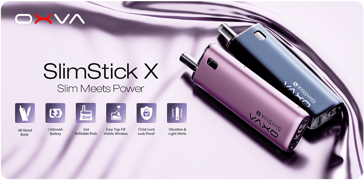 OXVA SlimStick X Vape Pod Kit 1400mAh 2ml Banner1