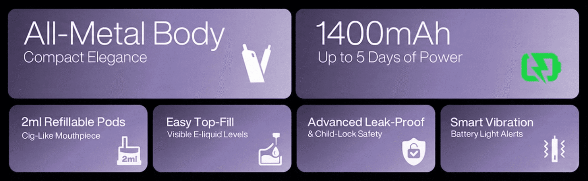 OXVA SlimStick X Vape Pod Kit 1400mAh 2ml Banner3