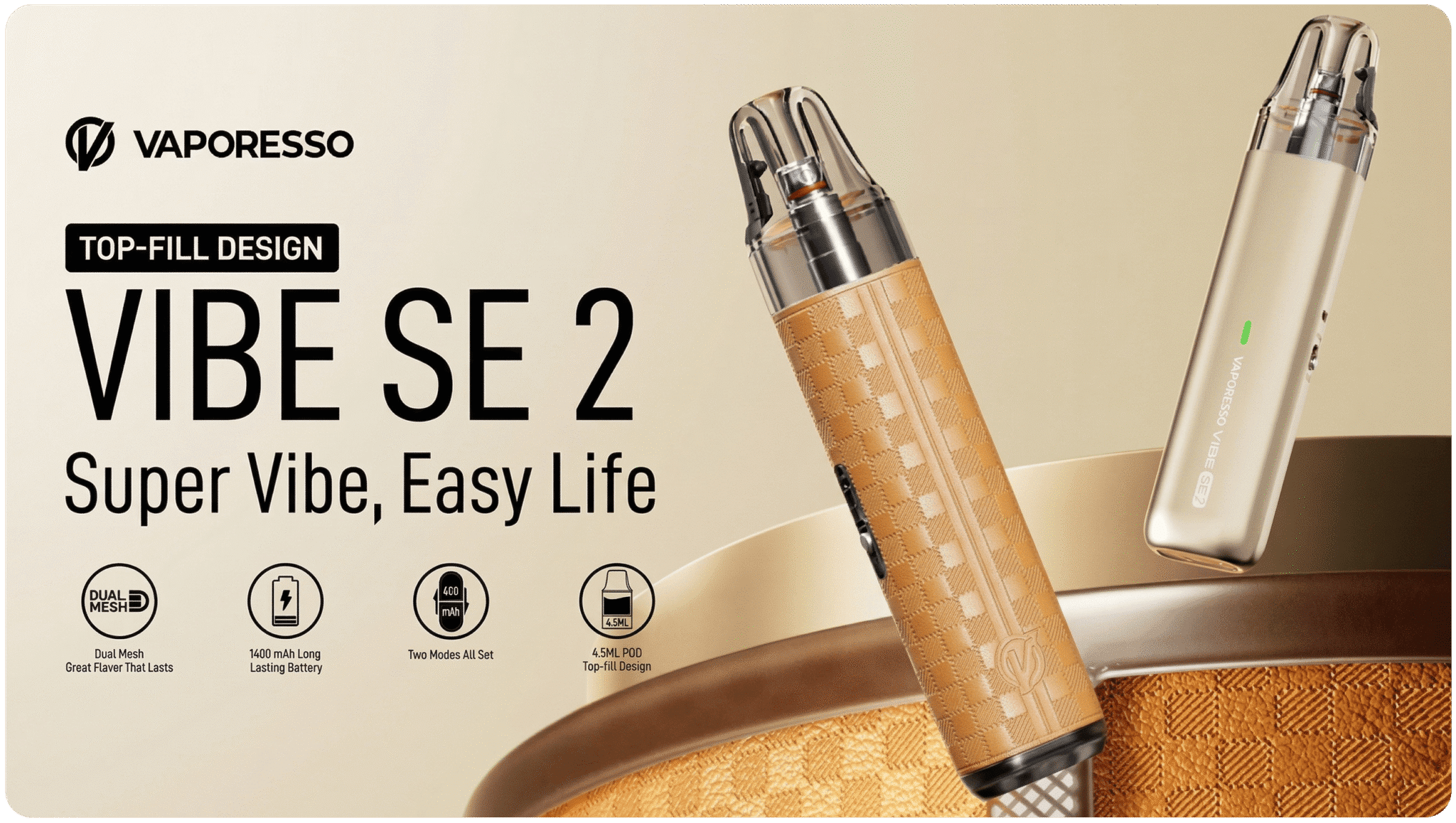Vaporesso Vibe SE 2 Vape Pod Kit 4.5ml 1400mAh Banner1