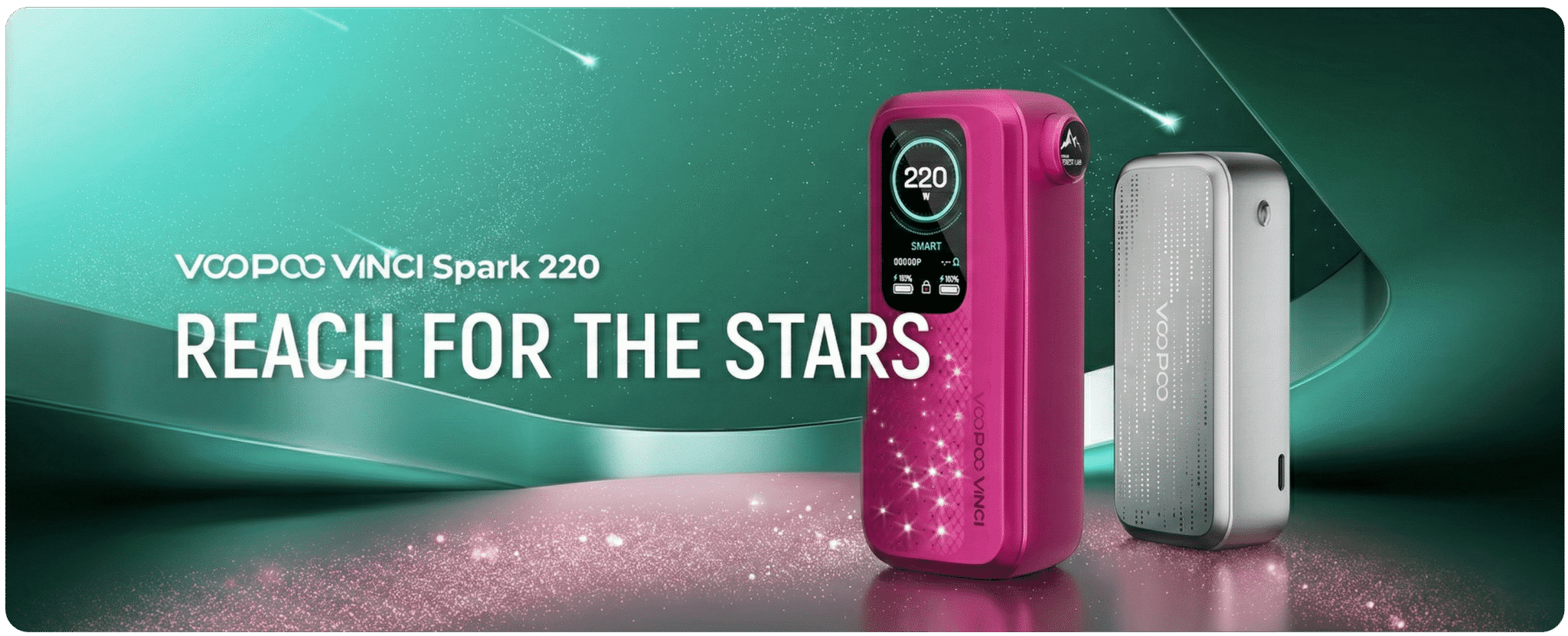 VooPoo Vinci Spark 220W 2x18650 Box Mod Banner1