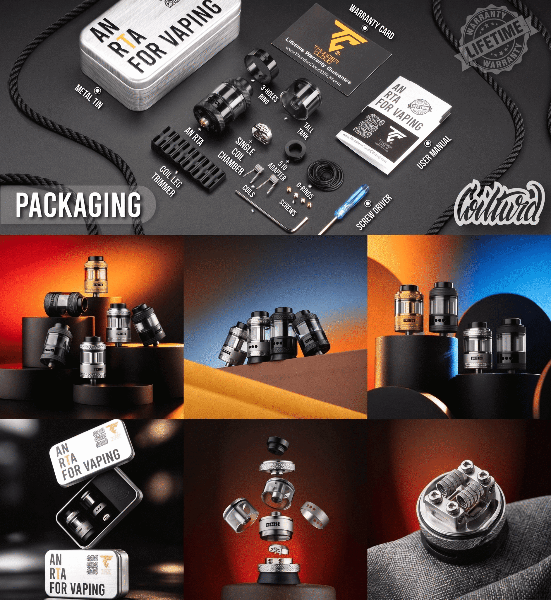 AN RTA 25mm 3.5 4.5ml by Thunder Cloud x Coilturd Banner5