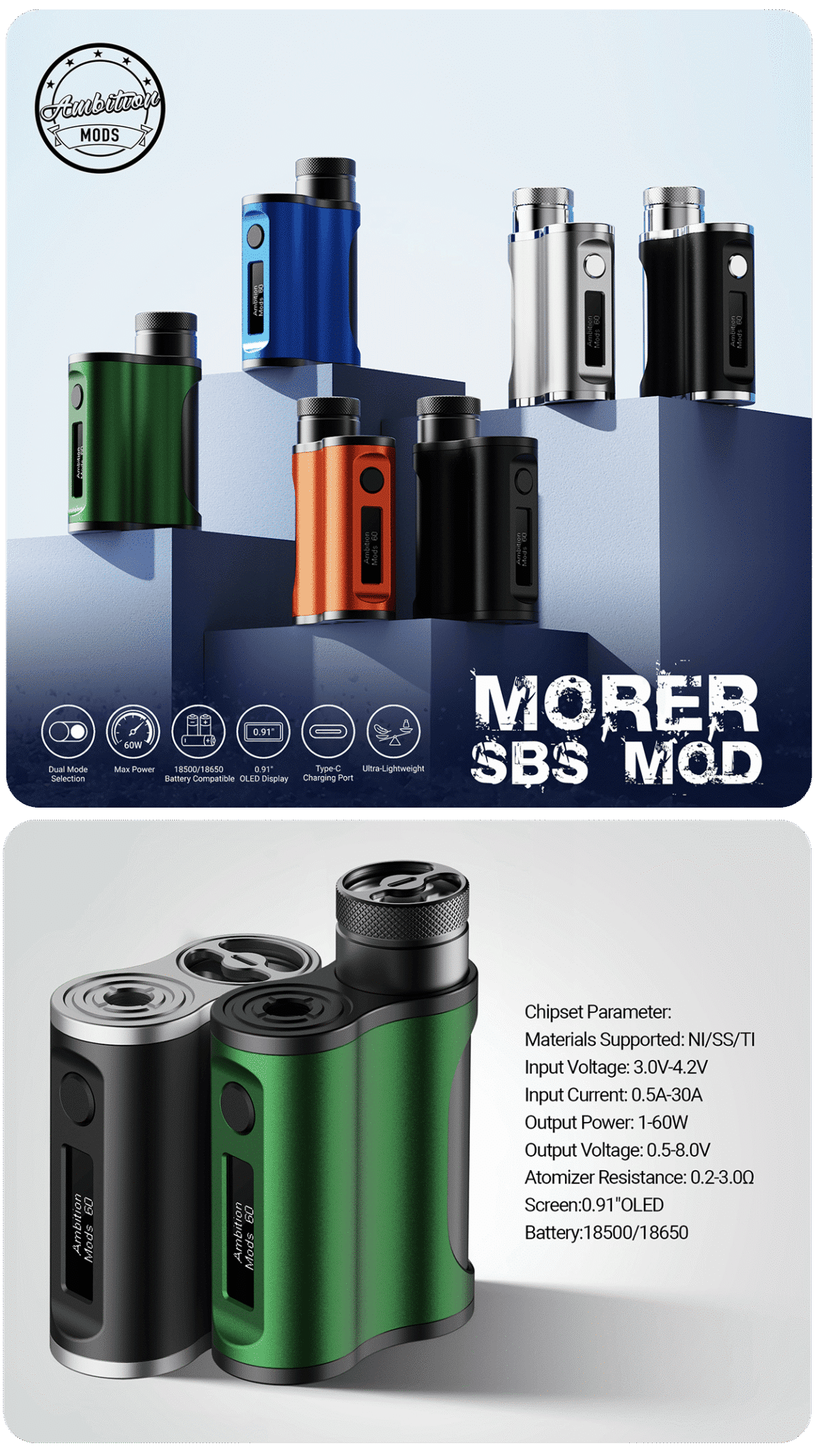 Ambition Mods Morer SBS Mod 60W Banner1